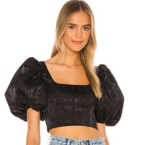 🤩Host Pick❤️LPA Black Danuta Crop Top Women's Size Small
